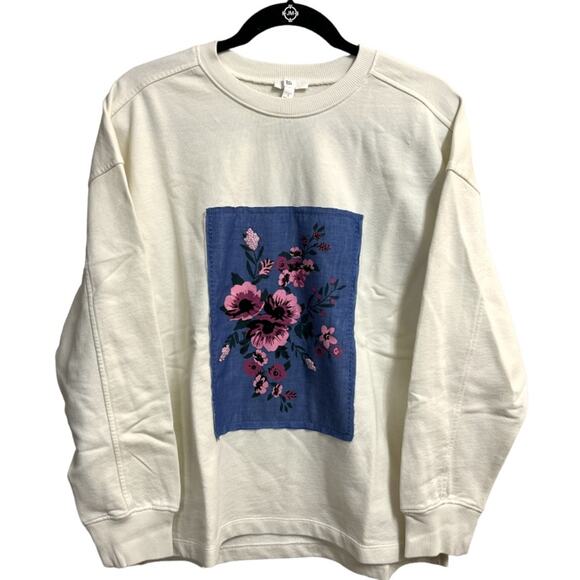 Cream Grannycore Floral Oversize Fit Sweatshirt - Picture 1 of 8
